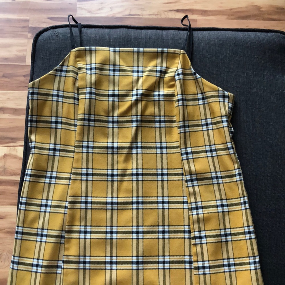 Yellow plaid dress from UO